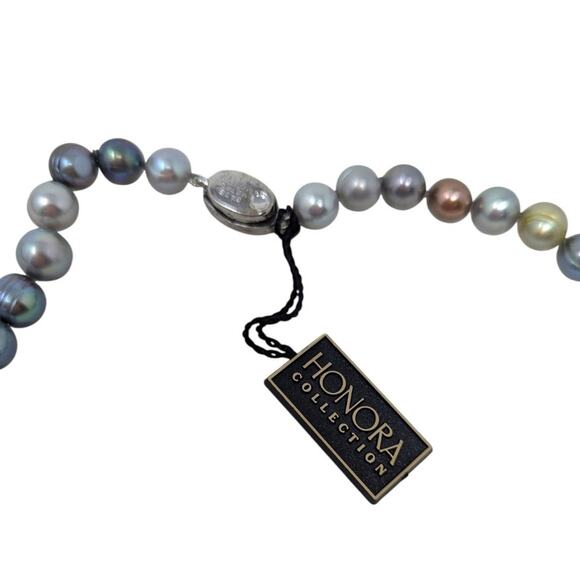 Honora Collection Multicolor Cultured Pearl Necklace Clasp NWT Gift Boxed 18" - Picture 4 of 5